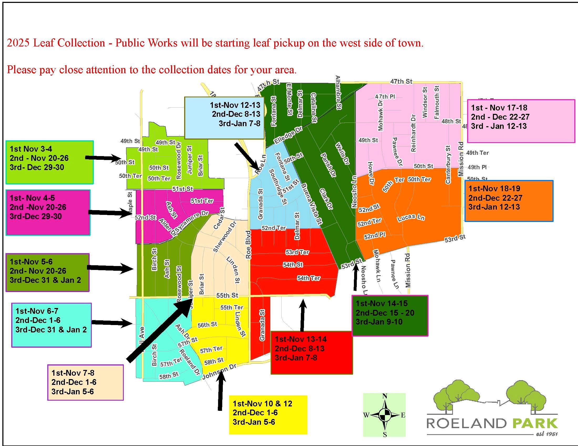 2025-2026 Leaf PIckup Map 2